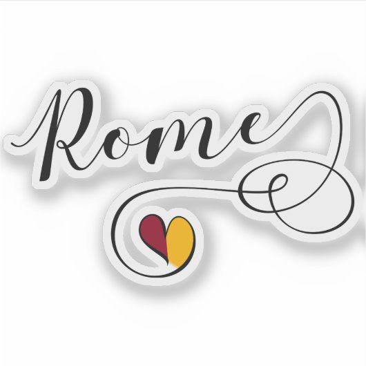 Sticker Drapeau du coeur de Rome (Devant)