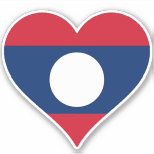 Sticker Drapeau du coeur du Laos