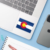 Sticker Drapeau du Colorado (Ordinateur portable avec iPhone)