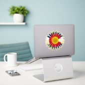 Sticker Drapeau du Colorado (Laptop On Desk)