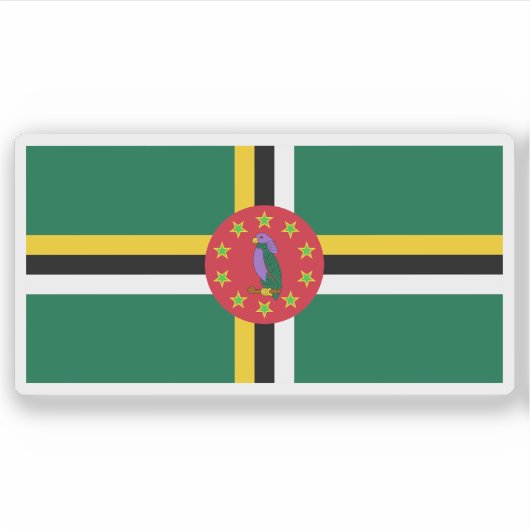 Sticker Drapeau du Commonwealth de Dominique (1988-1990) (Devant)