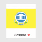 Sticker Drapeau du comté d'Arlington, Virginie (1983-2022) (Feuille)