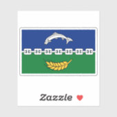 Sticker Drapeau du comté de Berwickshire, Écosse (Feuille)