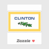 Sticker Drapeau du comté de Clinton, Michigan (Feuille)