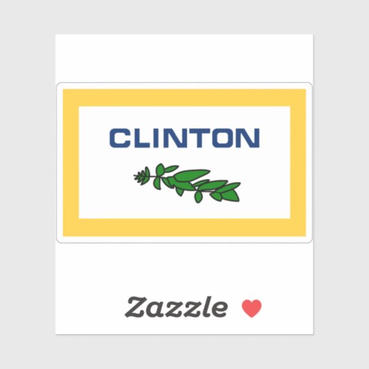 Sticker Drapeau du comté de Clinton, Michigan (Feuille)
