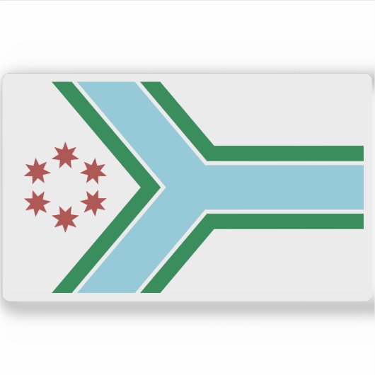 Sticker Drapeau du comté de Cook, Illinois (Devant)