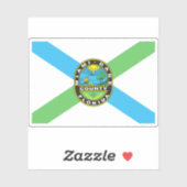 Sticker Drapeau du comté de Miami-Dade, Floride (Feuille)