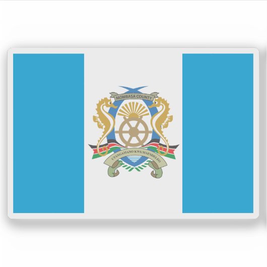 Sticker Drapeau du comté de Mombasa, République du Kenya (Devant)
