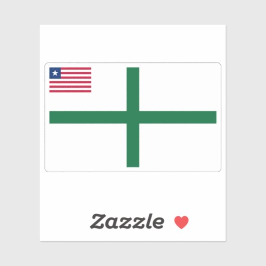 Sticker Drapeau du comté de Sinoe, Libéria (Feuille)