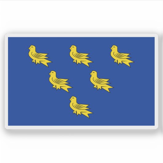 Sticker Drapeau du comté de Sussex, Angleterre (Devant)