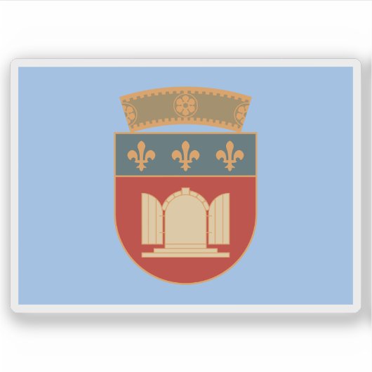 Sticker Drapeau du comté de Tirana, Albanie (Devant)