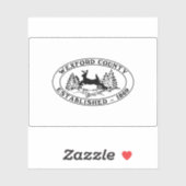 Sticker Drapeau du comté de Wexford, Michigan (Feuille)