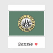 Sticker Drapeau du comté d'Isabella, Michigan (Feuille)