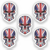 Sticker Drapeau du crâne souriant Royaume-Uni (Recto)