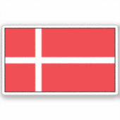 Sticker Drapeau du Danemark (Recto)