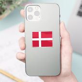 Sticker Drapeau du Danemark découpé sur mesure (Téléphone)