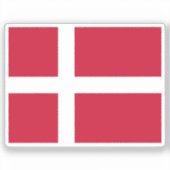 Sticker Drapeau du Danemark découpé sur mesure (Recto)