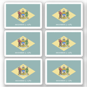 Sticker Drapeau du Delaware, drapeau de l'État américain