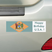 Sticker Drapeau du Delaware, Joyeux anniversaire U (En voiture)