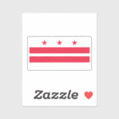 Sticker Drapeau du district de Columbia (USA) (Feuille)