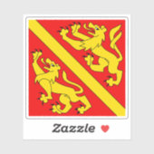 Sticker Drapeau du district de Fraubrunnen, Suisse (Feuille)