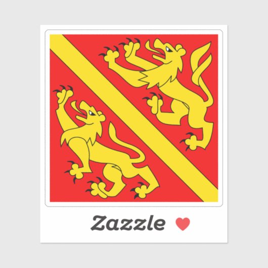 Sticker Drapeau du district de Fraubrunnen, Suisse (Feuille)