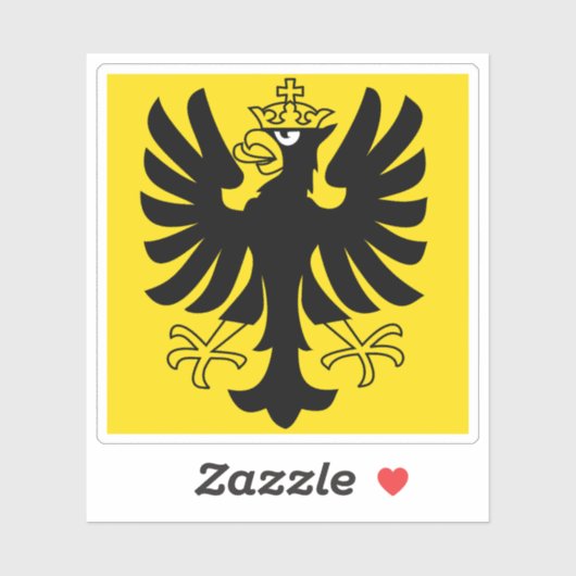 Sticker Drapeau du district d'Oberhasli, Suisse (Feuille)