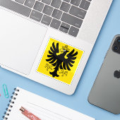 Sticker Drapeau du district d'Oberhasli, Suisse (Ordinateur portable avec iPhone)