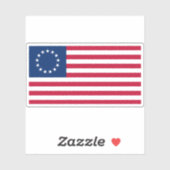 Sticker Drapeau du drapeau américain-Betsy Ross (1792) (Feuille)