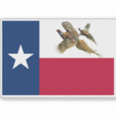 Sticker Drapeau du faisan du Texas (Devant)