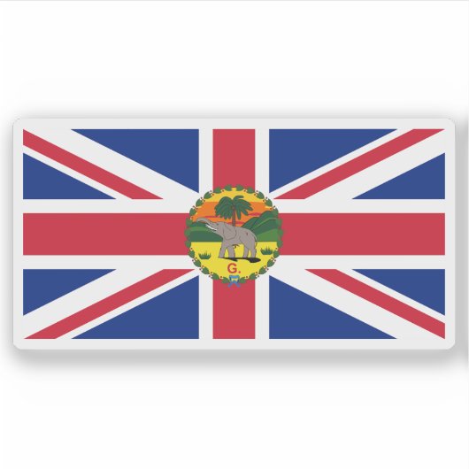 Sticker Drapeau du gouverneur de la Gambie (1901-1965) (Devant)