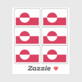 Sticker Drapeau du Groenland (Feuille)