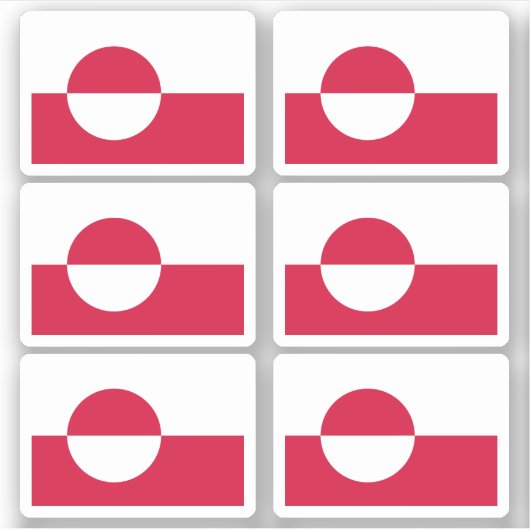 Sticker Drapeau du Groenland (Devant)