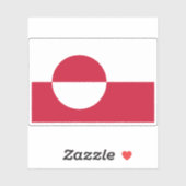 Sticker Drapeau du Groenland (Feuille)