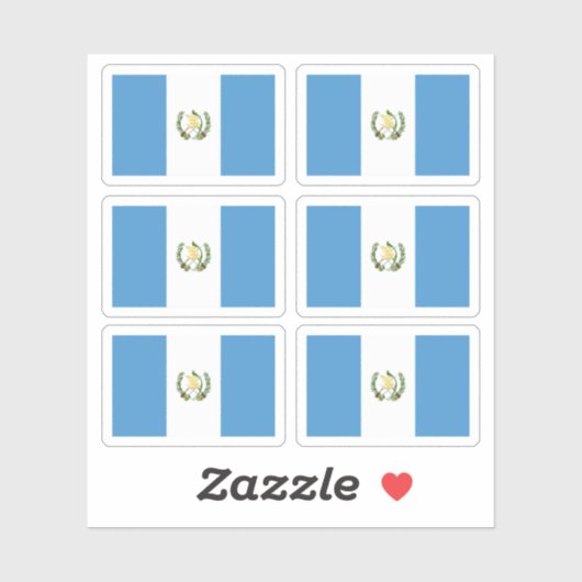 Sticker Drapeau du Guatemala (Feuille)