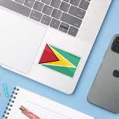 Sticker Drapeau du Guyana (Ordinateur portable avec iPhone)