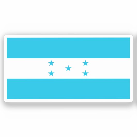 Sticker Drapeau du Honduras découpé sur mesure (Recto)