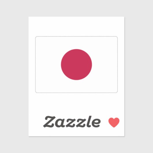Sticker Drapeau du Japon (Feuille)