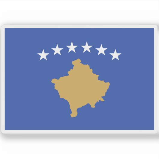 Sticker Drapeau du Kosovo (Devant)