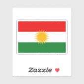 Sticker Drapeau du Kurdistan (Feuille)