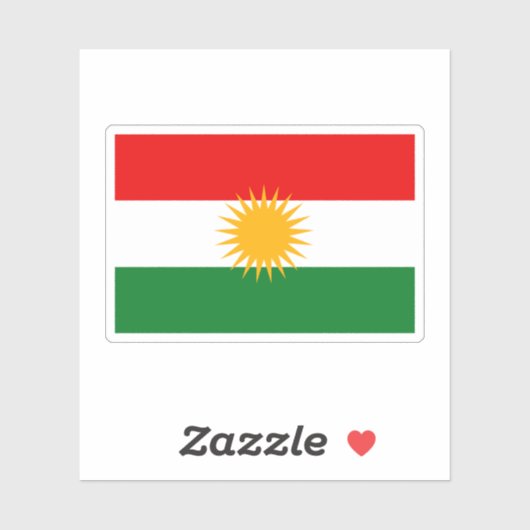 Sticker Drapeau du Kurdistan (Feuille)