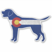 Sticker Drapeau du Labrador Retriever Dog Breed Colorado (Devant)