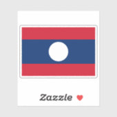 Sticker Drapeau du Laos (Feuille)