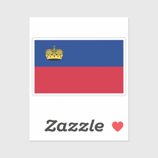 Sticker Drapeau du Liechtenstein découpé sur mesure (Feuille)