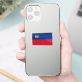 Sticker Drapeau du Liechtenstein découpé sur mesure (Téléphone)