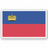 Sticker Drapeau du Liechtenstein découpé sur mesure (Recto)