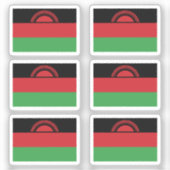 Sticker Drapeau du Malawi Collection pack de 6 (Recto)