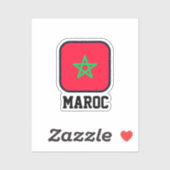 Sticker Drapeau du Maroc (Feuille)