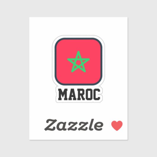 Sticker Drapeau du Maroc (Feuille)