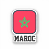 Sticker Drapeau du Maroc (Recto)